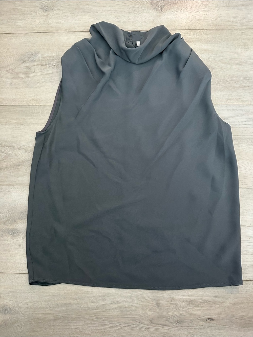 Aritzia Draped Cowl Neck Sleeveless Blouse Gray Size Medium